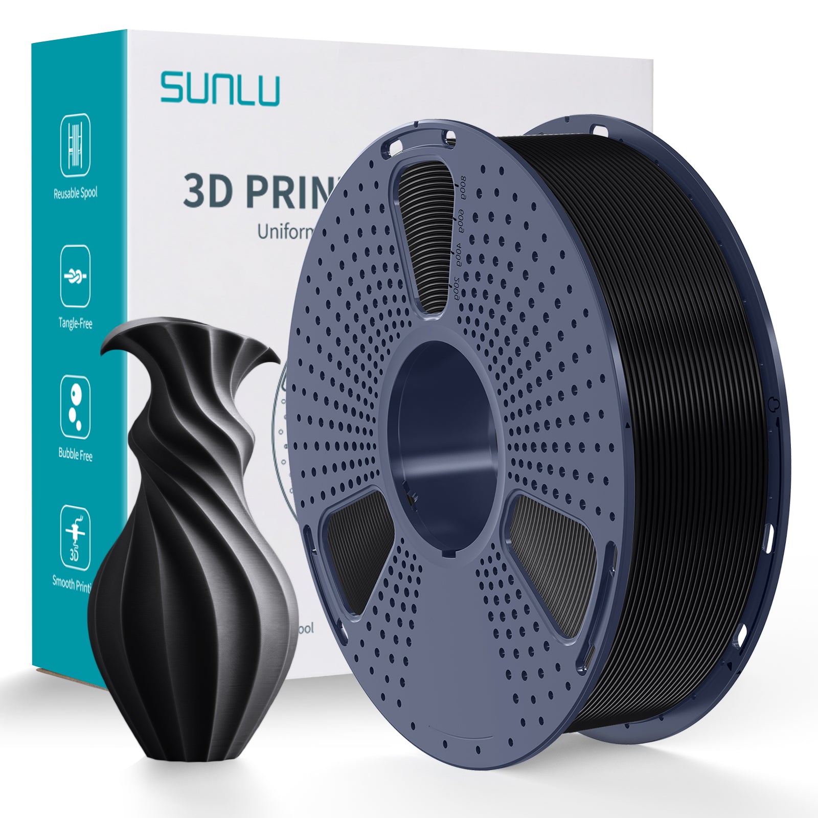 Sunlu PLA+ Black 1kg — Coming Soon