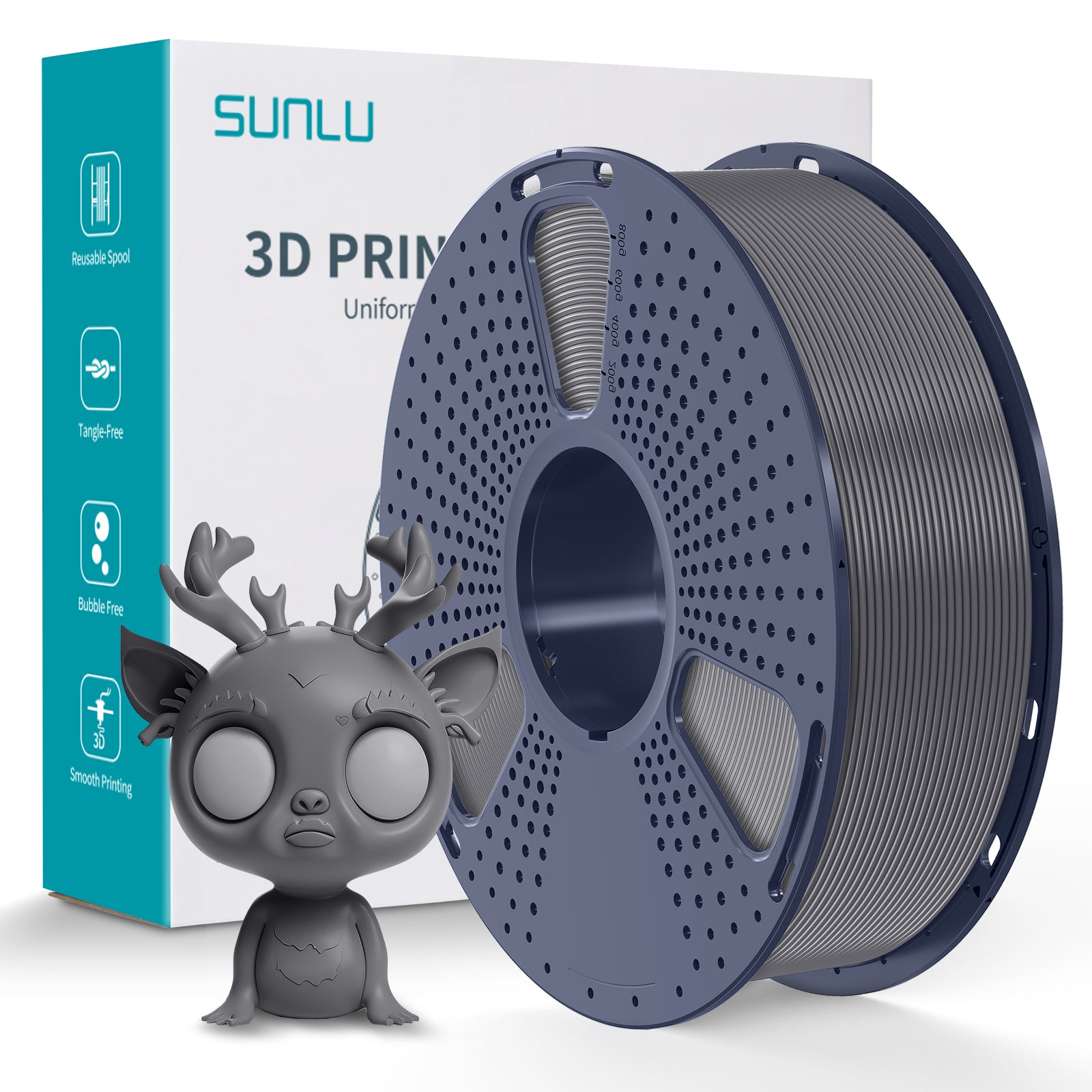 Sunlu PLA+ Grey 1kg — Coming Soon