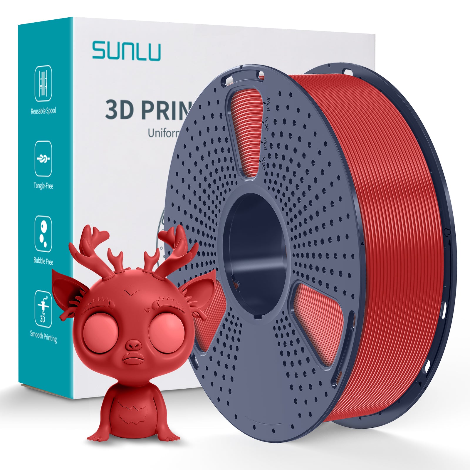 Sunlu PLA+ Red 1kg — Coming Soon