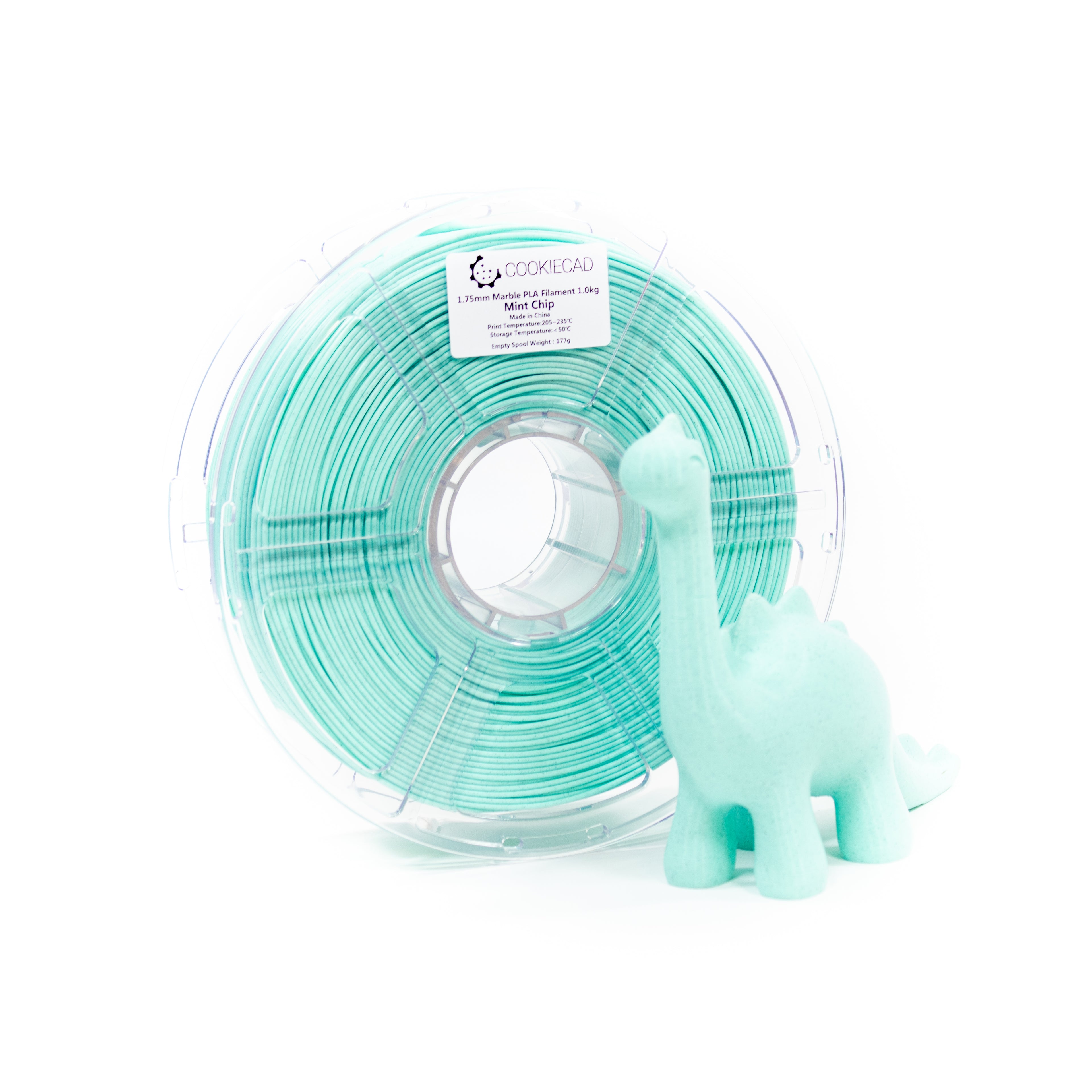 CookieCad Mint Chip Marble PLA Filament 1kg